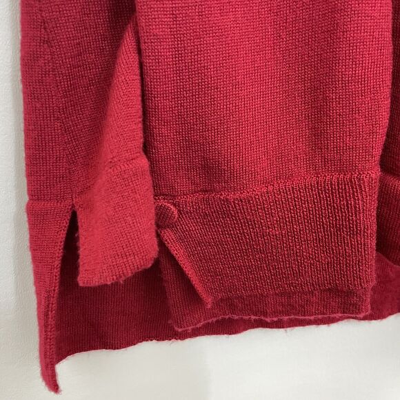 J Jill Merino Wool Sweater Large Washable Long Sleeve Button Trim Cuffs - Picture 3 of 7